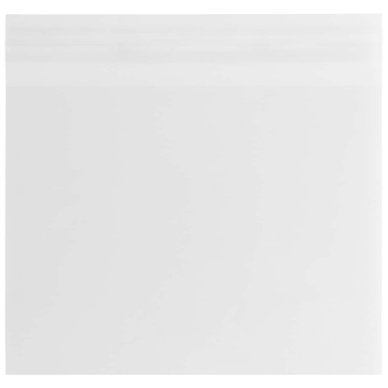 JAM Paper Clear Cello Sleeves With Self Adhesive Closure, 100ct.